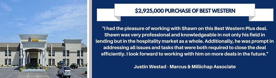 $2,925,000 PURCHASE OF BEST WESTERN IN INDIANA